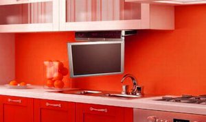 Дизайн телевизора на кухне
