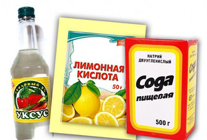 Сода с лимонной кислотой или уксусом, а также соль - традиционные помощники хозяйки на кухне